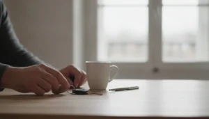 Trousseau de clés de voiture posé sur une table avant une demande de carte grise