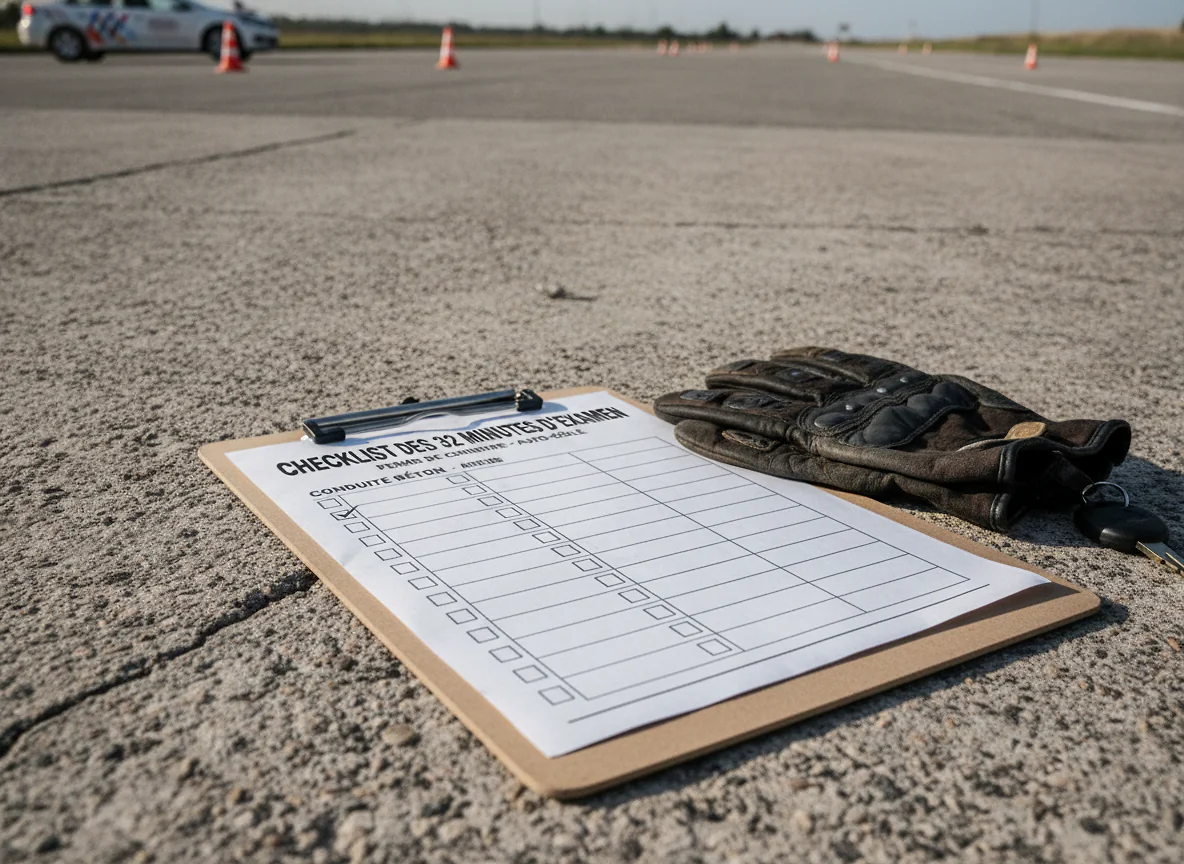 Checklist des 32 minutes d'examen